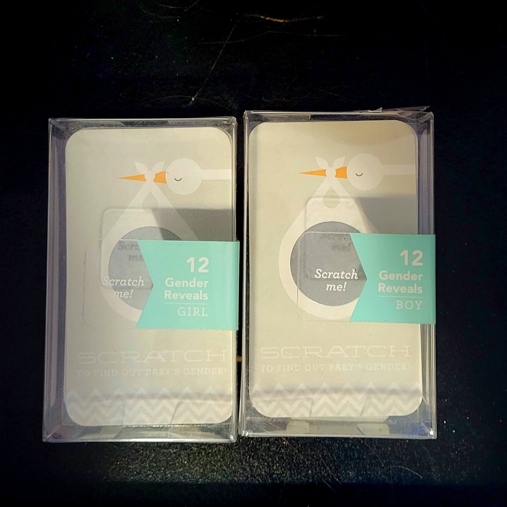 Gender Reveal Scratch Cards - White